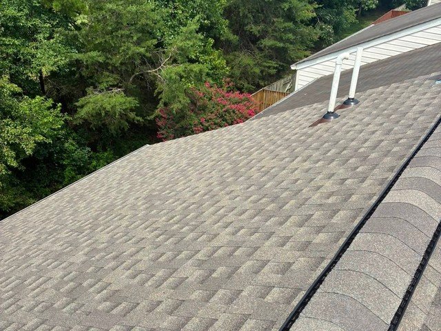 Completed roof replacement with new ridge vents in Glen Burnie, MD